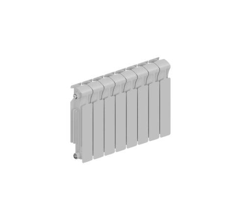 Радиатор биметаллический RIFAR MONOLIT 350 8 секций боковое подключение RAL 9016 MN-350-08