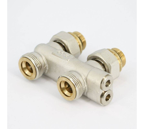 Узел радиаторный прямой перекрестный Uni-Fitt 3/4 x 3/4 EK с вентилями и ниппелями 196N3011