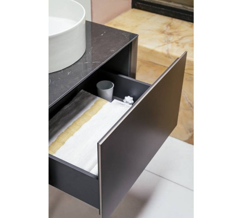 Тумба под раковину Laufen Sonar 117.5 х 45.5 х 34 см подвесная 1 ящик титан/черный мрамор 4.0542.7.034.142.1