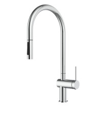 Смеситель для кухни AQUAme Cucina с выдвижным U-изливом хром AQM9901CR