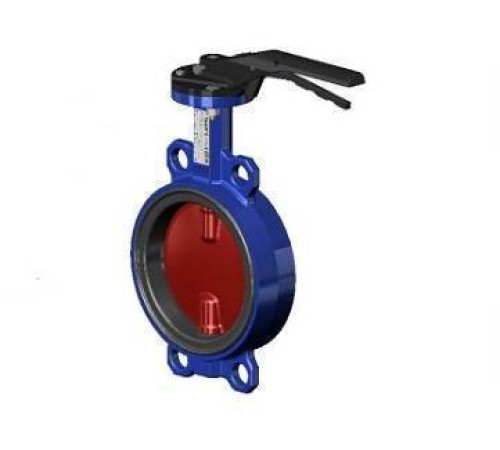 Затвор дисковый поворотный Tecfly VPI4448A DN100 PN16 межфланцевый с рукояткой VPI4448A-02EP0100