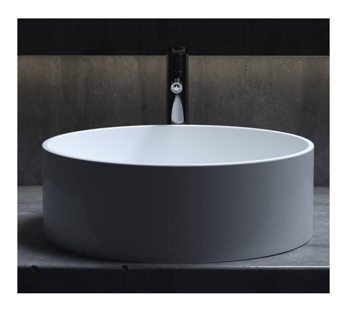 Раковина накладная Salini Armonia 45х45х15 см без отв. S-Sense белый глянцевый 130112G