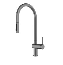 Смеситель для кухни AQUAme Cucina с выдвижным U-изливом металл AQM9901GM