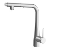 Смеситель для кухни AQUAme Cucina с выдвижным L-изливом никель AQM9902BN