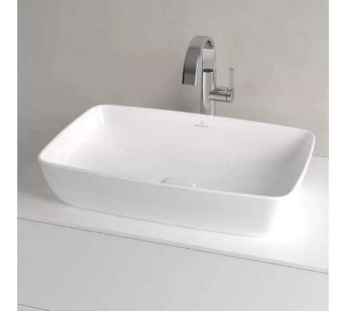 Раковина накладная Villeroy & Boch Artis 58х38 см TitanCeram альпийский белый 41725801