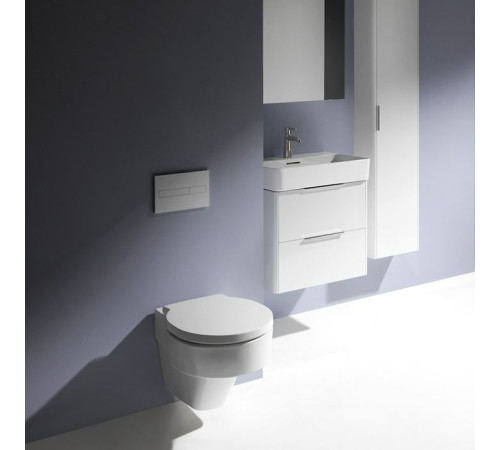 Тумба с раковиной Laufen Base 58.5х39х53 см подвесная 2 ящика белый глянцевый 4.0225.2.110.261.1 / 8.1028.3.000.104.1