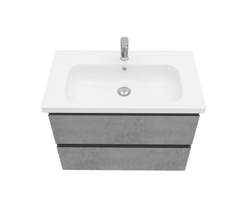 Тумба подвесная Laparet ELECTRA 80 под умывальник Creavit Ideal 80 хромикс серебро LE-WCAB-80-123
