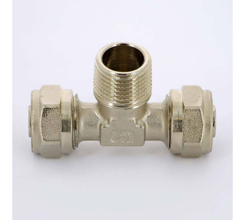 Тройник обжимной Uni-Fitt никелированный 16x1/2x16 наружная резьба 668N6260