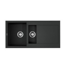 Кухонная мойка OMOIKIRI Sakaime 100-2-BL Tetogranit 100x50 см черный 4993892