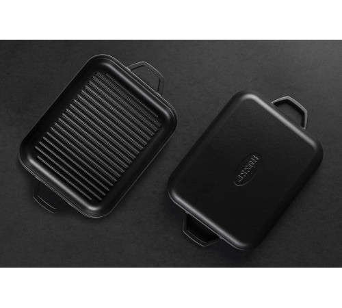 Форма для гриля и выпечки прямоугольная Hascevher HS DD GTV 2632 Black Mat A550032