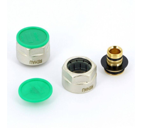 Соединитель обжимной REHAU RAUTITAN stabil 20x2.9 мм - 3/4 EK никелированный 266462-003
