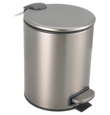 Ведро с крышкой напольное Boheme Uno 5 л оружейная сталь 10426-GM