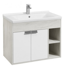 Комплект AQUATON Флай 80 тумба белый/дуб крафт и раковина Миранда 80 1A2374K0FAX10