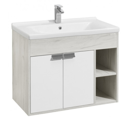 Комплект AQUATON Флай 80 тумба белый/дуб крафт и раковина Миранда 80 1A2374K0FAX10