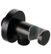 Шланговое подключение Kludi A-QA 1/2 с держателем ручного душа черный 605473900