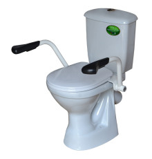 Унитаз-компакт Sanita Luxe Персона Премиум с двойным поручнем нижний подвод косой выпуск 42301120005