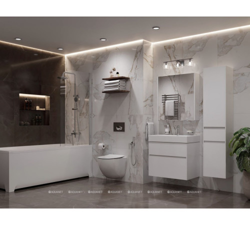 Тумба с раковиной Aquanet Бруклин 70 белый 00212597