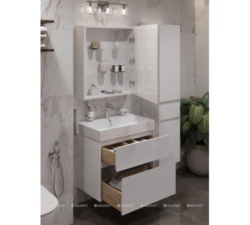 Тумба с раковиной Aquanet Бруклин 70 белый 00212597