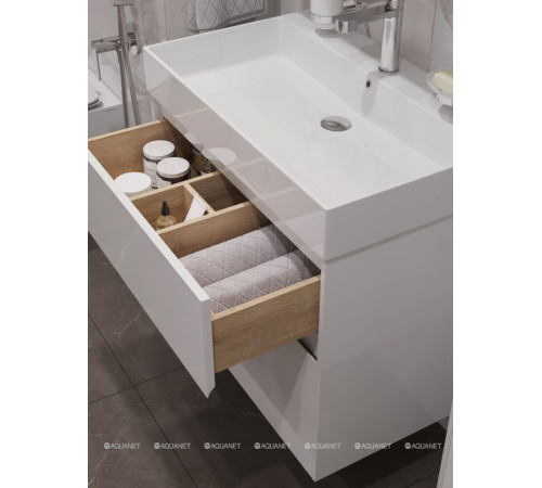 Тумба с раковиной Aquanet Бруклин 70 белый 00212597