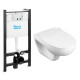 Комплект инсталляции с подвесным унитазом Roca Victoria Rimless и сиденьем Slim микролифт 893105010