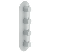 Термостатический смеситель для ванны Webert Live 4 выхода внешняя часть матовый белый WE00104/TWM