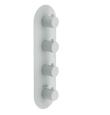 Термостатический смеситель для ванны Webert Live 4 выхода внешняя часть матовый белый WE00104/TWM