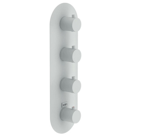 Термостатический смеситель для ванны Webert Live 4 выхода внешняя часть матовый белый WE00104/TWM