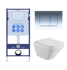Комплект инсталляции 4 в 1 Aquatek Лира-010 рама Standard INS-0000012 и унитаз AQ1155-00 ЛИРА-010 4в1