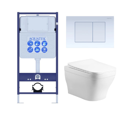 Комплект инсталляции 4 в 1 AQUATEK АМАДЕО cm (рама INS-0000012, кнопка KDI-0000009, унитаз AQ1180-00) cm-009