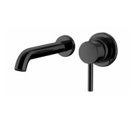 Смеситель для раковины Bossini Oki встраиваемый с изливом 22 см черный Z005302.073