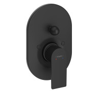 Комплект смесителя для ванны hansgrohe Rebris E скрытого монтажа матовый черный 72459670/31741180