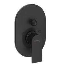 Комплект смесителя для ванны hansgrohe Rebris E скрытого монтажа матовый черный 72459670/31741180