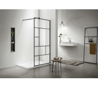 Душевая перегородка Walk-in Aquanet WIW Print 1000x2000 мм черный профиль WIW Print 10020BL
