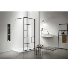 Душевая перегородка Walk-in Aquanet WIW Print 1000x2000 мм черный профиль WIW Print 10020BL
