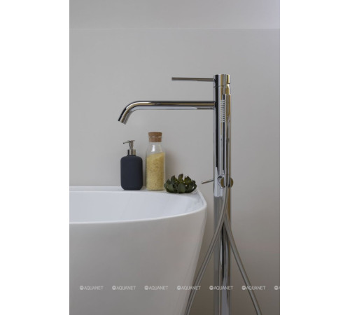 Смеситель для ванны напольный Paffoni LIGHT с ручным душем и шлангом хром LIG032CR