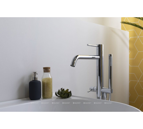 Смеситель для ванны напольный Paffoni LIGHT с ручным душем и шлангом хром LIG032CR