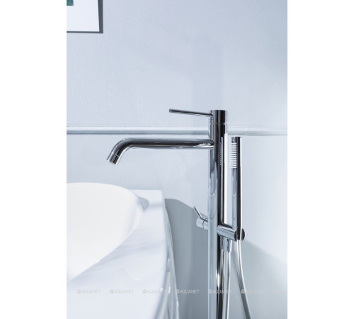 Смеситель для ванны напольный Paffoni LIGHT с ручным душем и шлангом хром LIG032CR