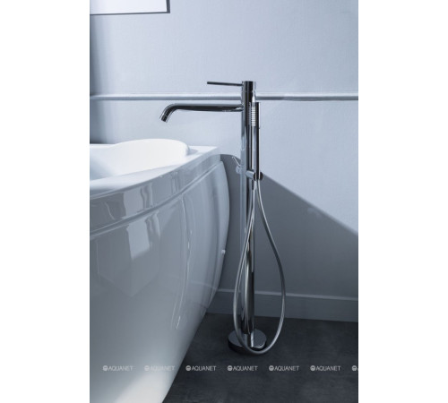 Смеситель для ванны напольный Paffoni LIGHT с ручным душем и шлангом хром LIG032CR