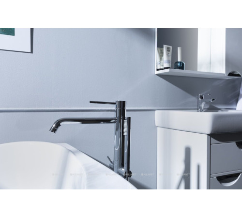 Смеситель для ванны напольный Paffoni LIGHT с ручным душем и шлангом хром LIG032CR