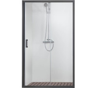 Душевая дверь Aquanet Aria раздвижная 1000x2000 мм черный прозрачное стекло AQ ARI RA 10020BL