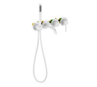 Смеситель для ванны встраиваемый Timo Saona 2314/16YSM с душем белый матовый