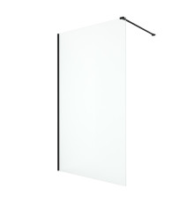 Душевая перегородка Aquanet Walk In WIW 12020BL 1200x2000 мм с держателем черный профиль AQ WIW 12020BL