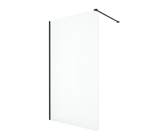 Душевая перегородка Aquanet Walk In WIW 12020BL 1200x2000 мм с держателем черный профиль AQ WIW 12020BL