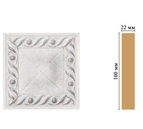Вставка декоративная DECOMASTER D207 100x100x22 мм D207-42