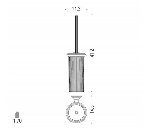 Ерш туалетный подвесной Colombo Design Hermitage бронза матовое стекло B3307.OA-VAN