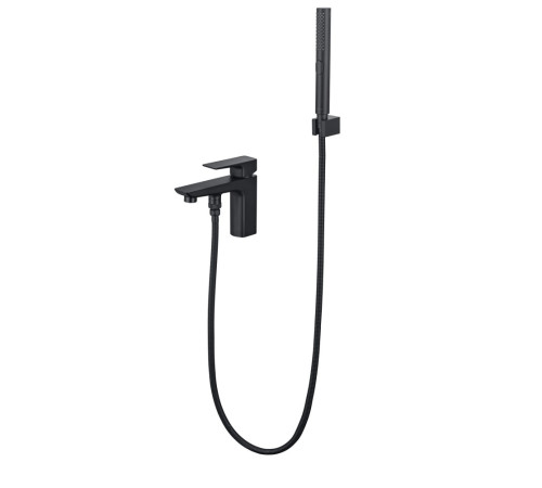 Смеситель врезной на борт ванны Aquatek Вега на 1 отверстие черный матовый AQ1044MB