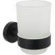 Стакан с держателем Aquanet ВЕГА матовый черный AQ4004MB