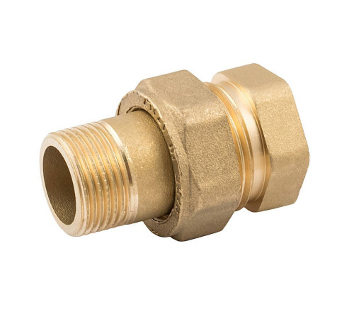 Сгон-американка прямой ELSEN Metalit НВ 3/4 латунь с плоским уплотнением EBF26.34