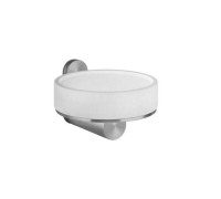 Мыльница Gessi 316 115x127.5x75 мм Steel Brushed/белый 54701239