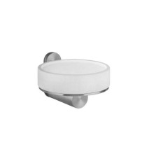 Мыльница Gessi 316 115x127.5x75 мм Steel Brushed/белый 54701239